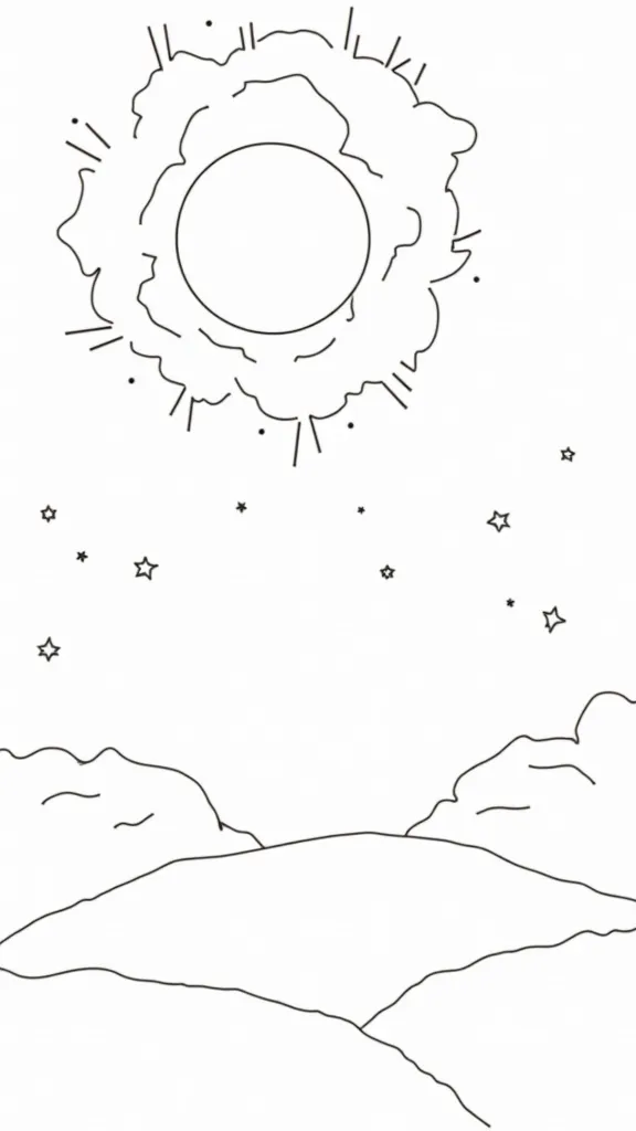 creation day 1 coloring page